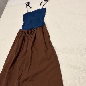 Anthropologie  Blue and Brown Women's Dress